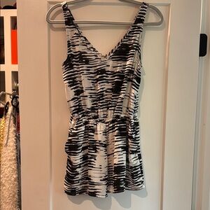 Stylish Black and White Women's Romper